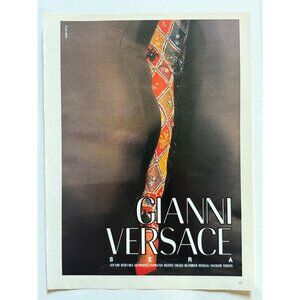 Vintage 1990 Gianni Versace Herb Ritts Fashion Advertisement Print Ad